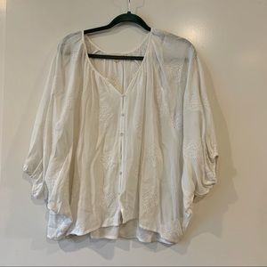 White Embroidered Blouse